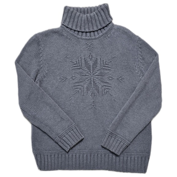 Lauren Ralph Lauren Sweaters - Ralph Lauren Turtleneck Chunky Knit Sweater Womens M Petite Monochrome Snowflake